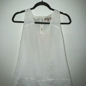 Banana Republic White V-Neck Tank Top